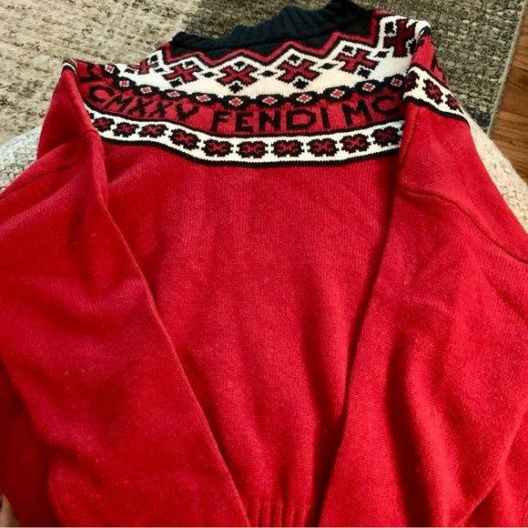 FENDI Logo Fair Isle Turtleneck Sweater - Picture 5 of 13